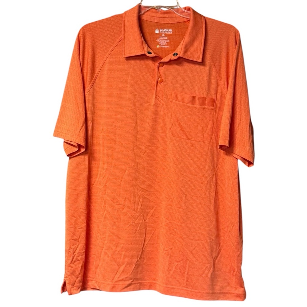 Like new! Duluth Alaskan Hardgear Airbanks performance polo shirt SZ XL Orange